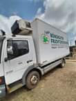 A picture of Mercedes Benz cooling van truck