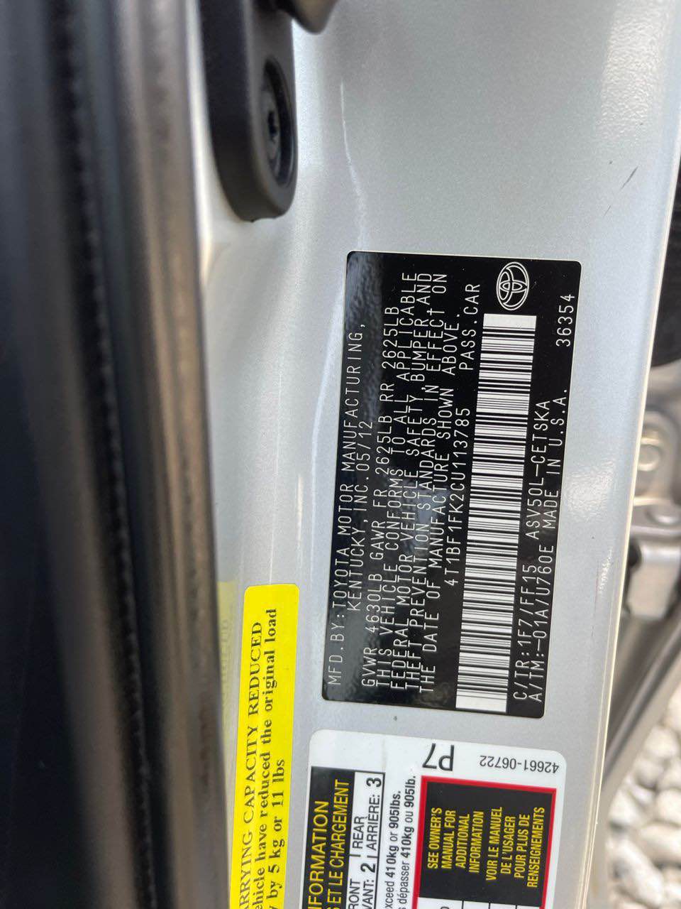 A picture of Toyota Camry 2013