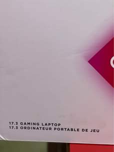 A picture of Hp Omen Brand new 17 Core i9
