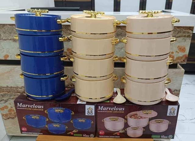 A picture of Set ya hotpot 4pc hazipoozi kabisa yoyote utapata Kwa 75