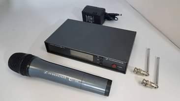 A picture of Sennheiser ew 100 Audio Microphones with its receiver