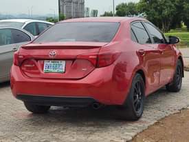 A picture of 2017 registered slightly used Corolla S neatly flashed on first