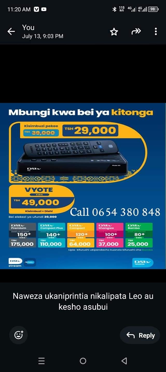 A picture of Dstv