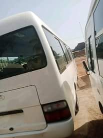 A picture of White Toyota coaster bus...3RZ engine...year 2015...AC working perfectly... price 22m