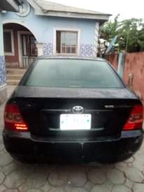 A picture of Toyota Corolla first body pan pan tokunbo standard manual transmission