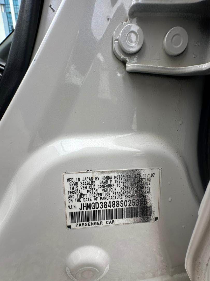A picture of First Body Honda Fit 2008 model