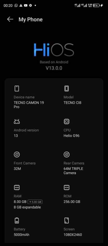 tecno camon 19pro