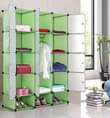 A picture of 3 column plastic closets
