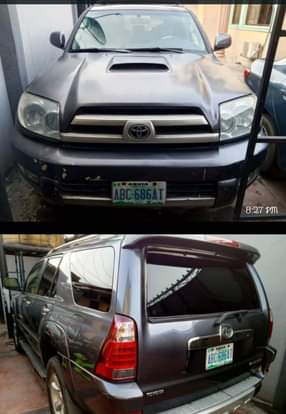 A picture of TOYOTA 4RUNNER MODEL 2006 Nigerian Used Perfect Gearbox Silent Engine