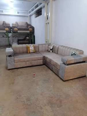 A picture of L shape sofa