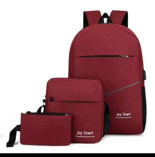 A picture of laptop and school backpack bags