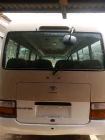 A picture of Toyota coaster bus...3RZ engine...year 2015...AC working perfectly... price 24m DM