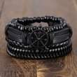A picture of 4pcs per set fashionable leather bracelet