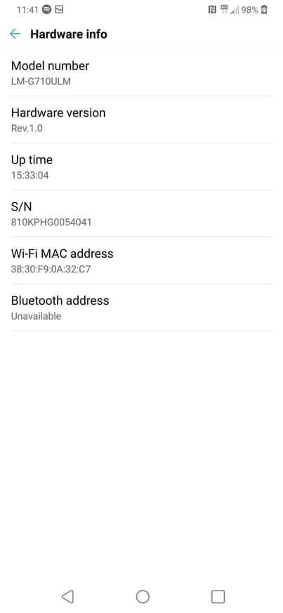 A picture of Lg g7 thin 4gb ram 64gb rom gray colour