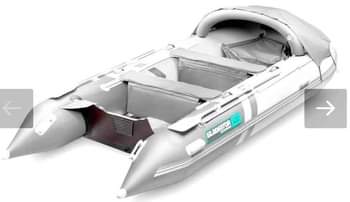 A picture of PVC inflatable boat 10 people in need of repair