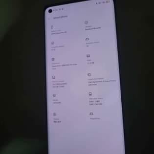 A picture of Oppo reno4 pro 5G
