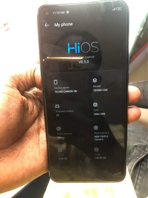 A picture of Techno camon 18i