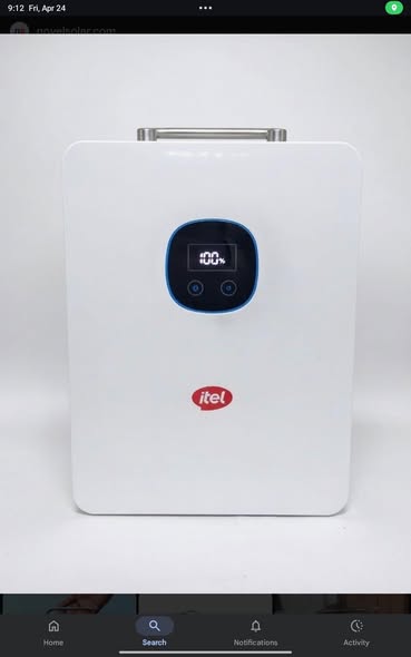 A picture of Itel power tank