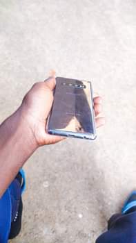 A picture of Samsung s10 for sale 650k with 8gb ram and 512gb