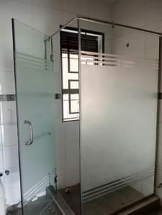 A picture of shower cabins