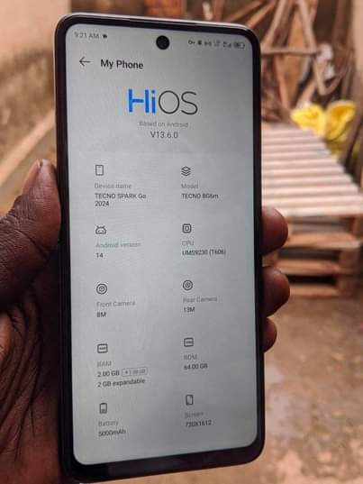 A picture of Tecno spark Go 2024