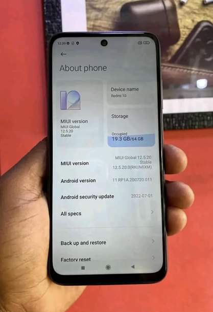 A picture of Redmi 10