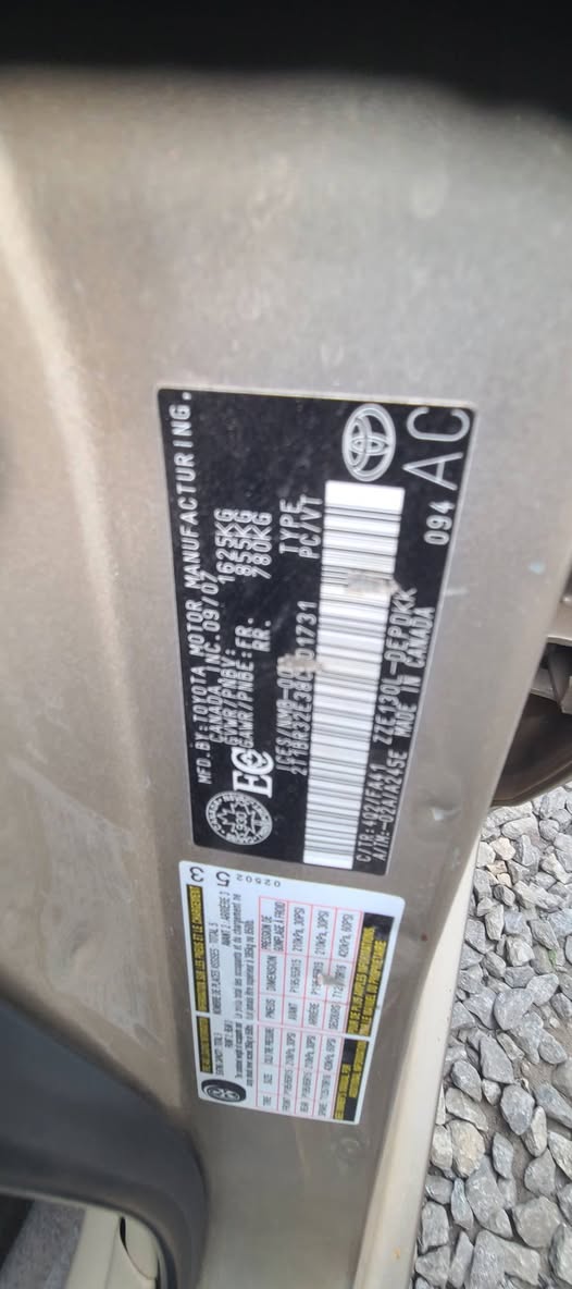 A picture of 2008 TOYOTA COROLLA