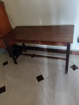 A picture of Wooden table with connectors