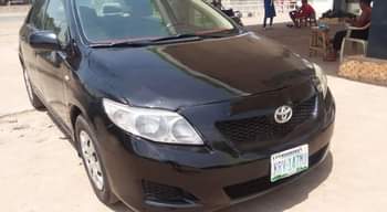 A picture of Toyota Corolla 2009 model In good condition Location Abuja Price