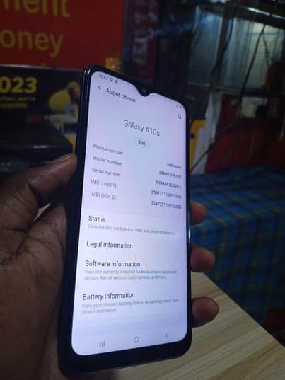 A picture of Samsung Galaxy A10 s