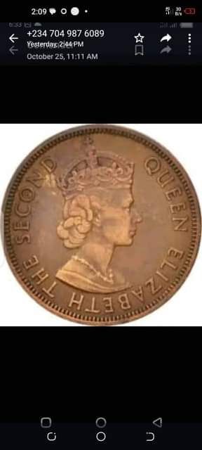 A picture of If you have this 1kobo coin of 1975 or Queen