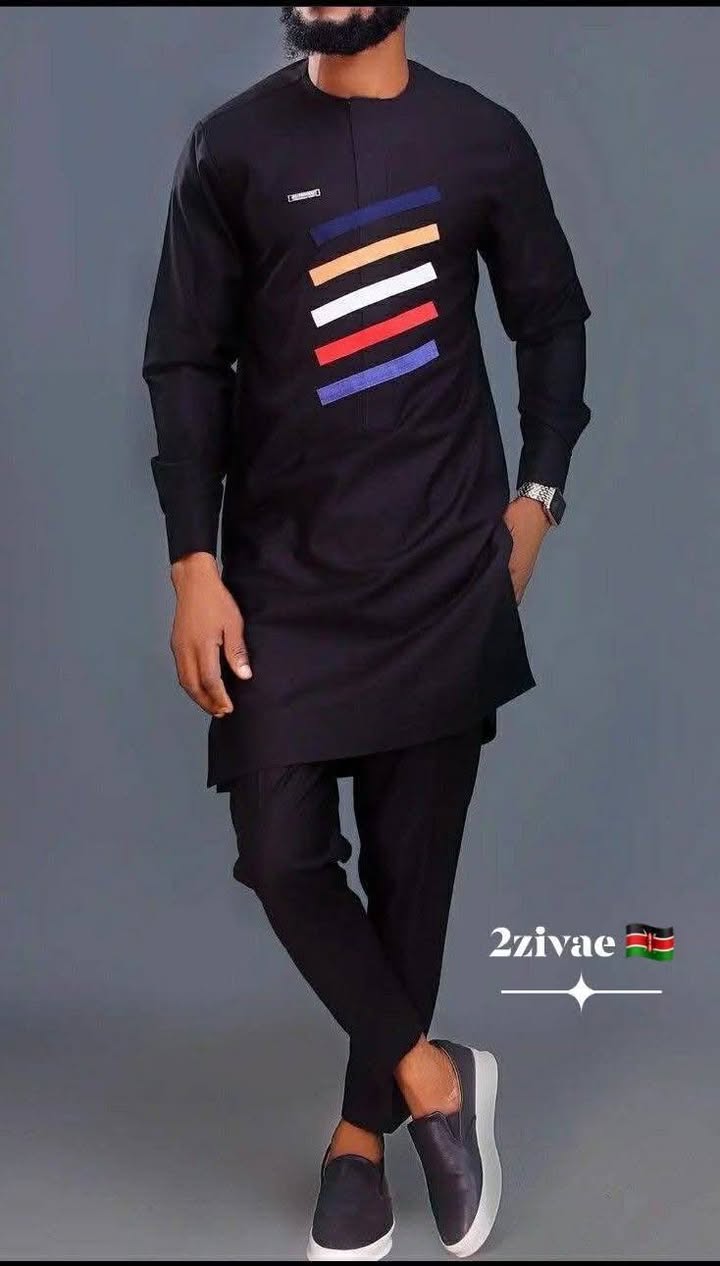 A picture of African men caftan suits