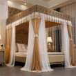 A picture of Four stand rail mosquito nets available at Flower Sandy Collections.