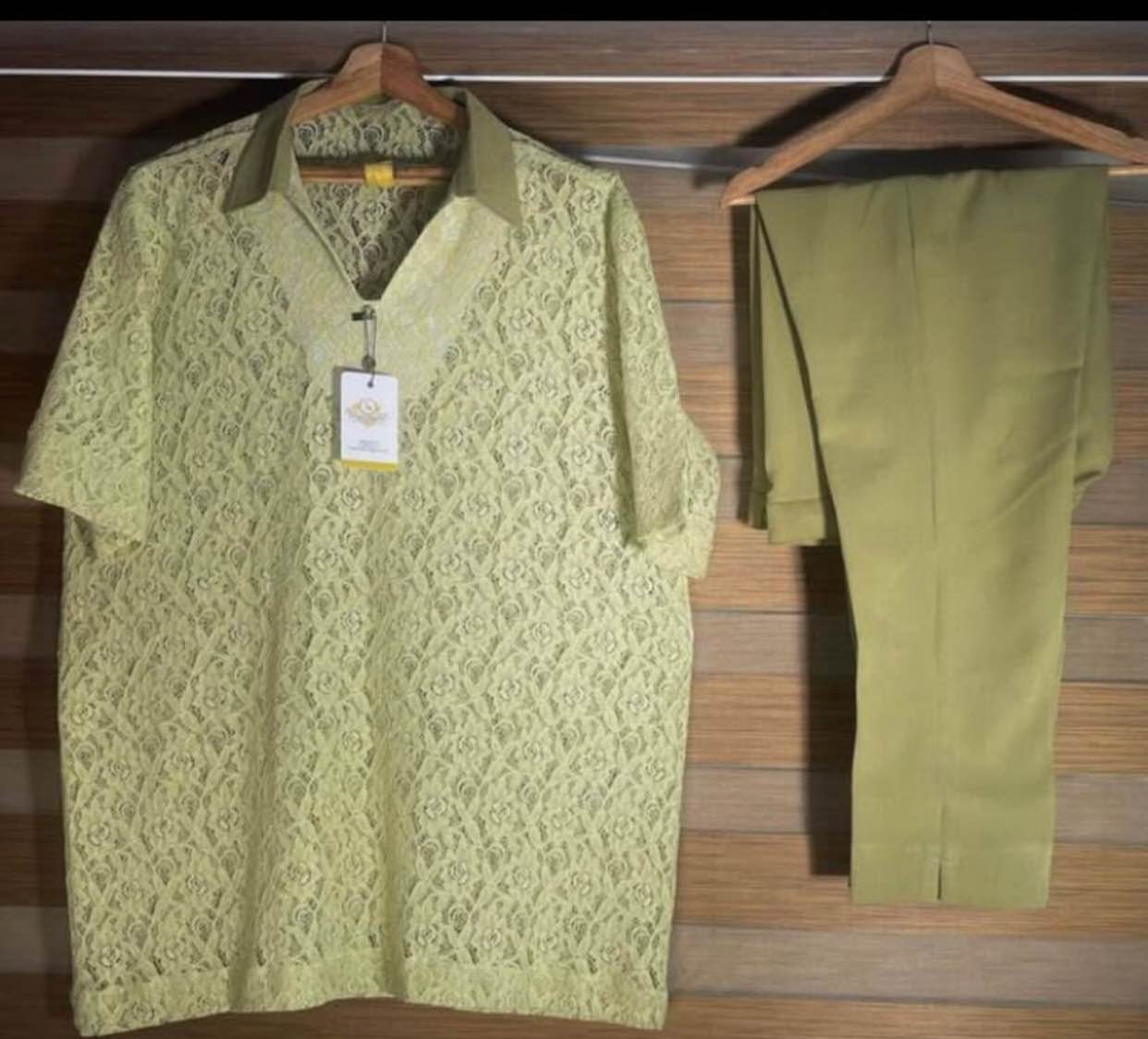 A picture of Lace top and trousers