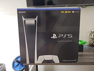 A picture of Brand new boxed playstation 5 with fifa23