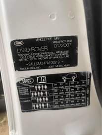 A picture of Range Rover 2007 08066276334