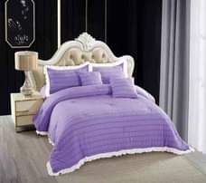 A picture of 6pc cotton Plain duvets 4 pillow cases 1 bedsheet 1