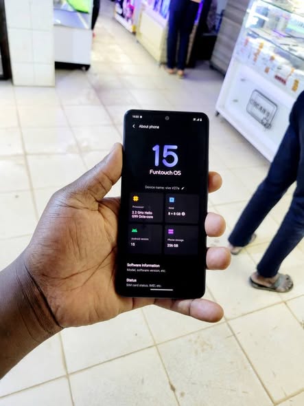 A picture of Vivo v27e 256gb 16gbram onscreen fingerprint clear cameras and strong