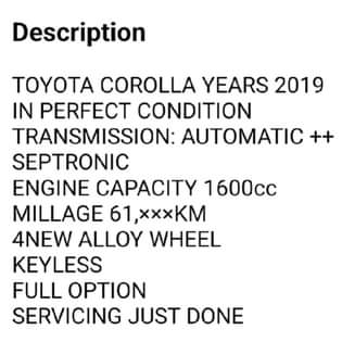 used toyota corolla