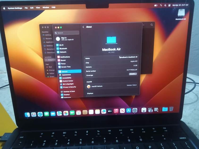 A picture of Mackbook Air m2