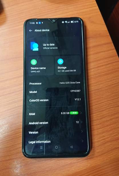A picture of Oppo A57 2020