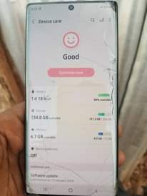 A picture of Samsung note 10 5g
