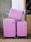 A picture of plastic suitcases
