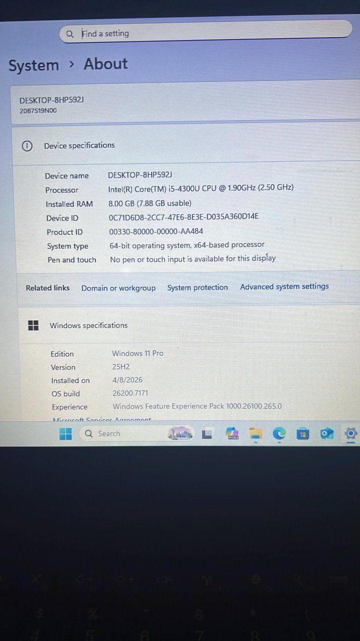 A picture of Levono laptop on sale