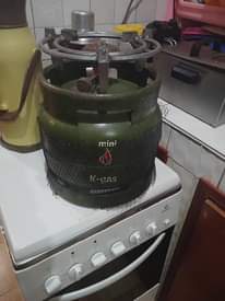 A picture of Empty gas cylinders