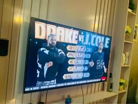 A picture of Hisense Smart tv 55 inches Available for sale and LG