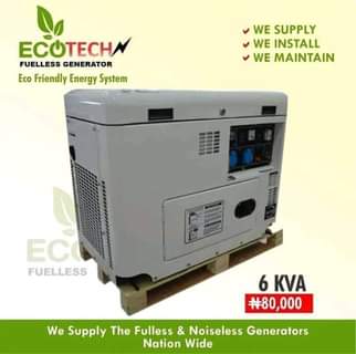 A picture of Ecotech fuelless Noiseless Generator 6kva 8kva 12kva 15kva etc. CALL