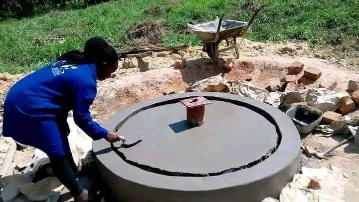 A picture of Pumps and borehole