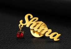 A picture of ustomized name brooches