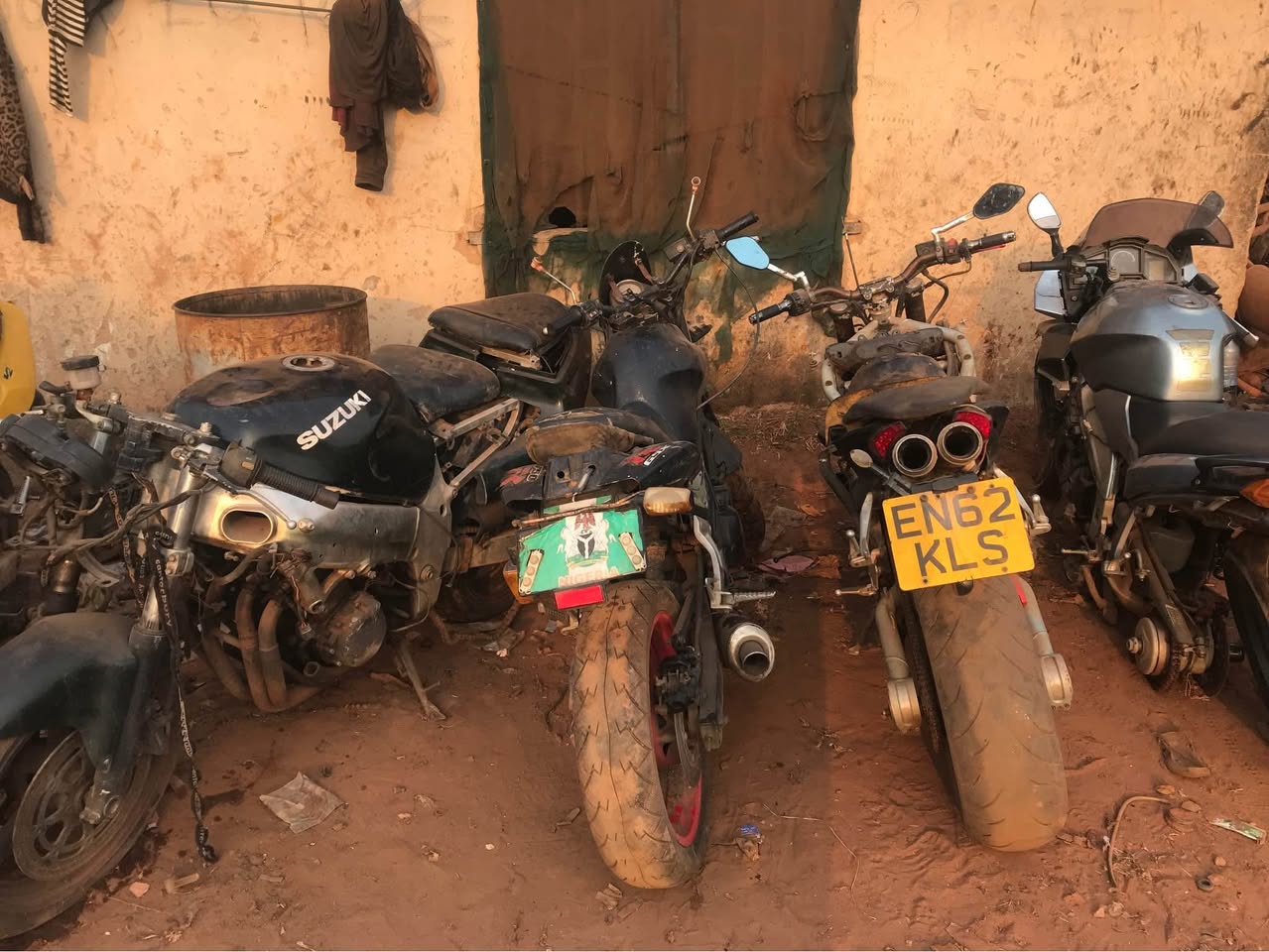 A picture of 450cc 600cc and 1000cc available as spares